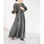 「VERMEIL par iena」 半袖ワンピース - グレー レディース