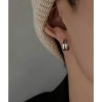  серьги [IZU] 2 линия дизайн обруч серьги [ унисекс * Gold | серебряный ] мужской женский 