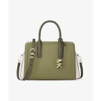 ハンドバッグ LAILA カラーブロック ぺブルレザー サッチェル スモール