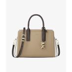 ハンドバッグ LAILA カラーブロック ぺブルレザー サッチェル スモール