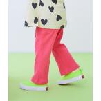 ショッピングから パンツ 「EN-JOY」どっちも前だから1人でお着替え カラフル リブフレアパンツ キッズ 子供服 女の子