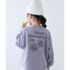 tシャツ 綿100% デビラボ ガールズ ボリュームスリーブ プリント袖リブ 長袖Tシャツ キッズ 子供服 女の子