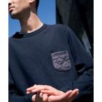 ショッピングラベンハム tシャツ 「 日本製・USコットン長袖Tシャツ 」Jackman X Lavenham Lightweight Quilt Pocket L/S Te