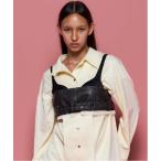 ブラウス シャツ 「25AW PRE-ORDER」Belted Vegan Leather Bustier/ベルテッドヴィーガンレザービスチェ「MAI