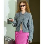 ショッピングカーデ カーディガン Soutien Collar Zip Knit Cardigan/ステンカラージップニットカーデ レディース