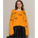 ニット セーター Shaggy Logo Knit Tops/シャギーロゴニット レディース