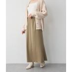 スカート 「anyfee/大きいサイズ」サテンナロースカート