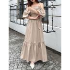 ワンピース 「吉田朱里」パール2wayボリュームワンピ