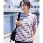 tシャツ 「冷感」「UVカット」ひやさらコットンプレミアムマルチボーダーTシャツ レディース