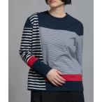 tシャツ マルチボーダートップス レディース