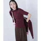 カーディガン バイカラーアンサンブル レディース