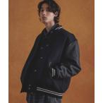 「ADAM ET ROPE'」 スタジャン L ブラック メンズ