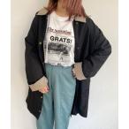 [nemne store] пальто с отложным воротником свободный черный женский 