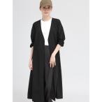 コート アウター 「撥水・UVカット」ノーカラーAラインコート レディース