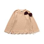 ショッピングセラフ tシャツ 「ジュニア対応」リボンスカラップTシャツ キッズ 子供服 女の子