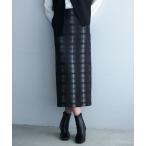 スカート シャイニーオンブレーチェック ストレートスカート