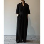 サロペット オーバーオール CLANE STAND COLLAR LOOSE ALL IN ONE レディース