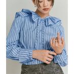 ブラウス シャツ 「W_Huku / ノンアイロンシリーズ」フリル フーディー ブラウス / Wrinkle-Resistant Non-Iron F