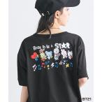tシャツ 「BT21」ゆるシルエットプリントTシャツ「大きいサイズ有」 レディース