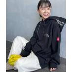 パーカー 「WEB先行予約」「MANHATTAN PORTAGE/マンハッタンポーテージ」 別注 フードロゴ刺繍 スウェットパーカー レディース メン