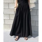 ショッピングリネン パンツ リネンタッチワイドガウチョパンツ レディース