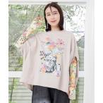 tシャツ 152765:スカラーソーダ柄 接触冷感アームカバー付きプルオーバー レディース