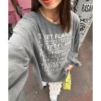 ショッピングバルーン tシャツ バルーンスリーブピグメントロゴロンTee レディース