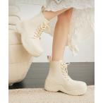 ショッピングレインブーツ レディース 長靴 レインブーツ カラフルレースアップレインブーツ レディース