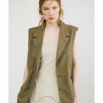 コート アウター no sleeve slit jacket レディース