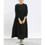 「GLOBAL WORK Smile Seed Store」 7分袖ワンピース SMALL ブラック レディース