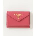 「PRADA」 サフィアーノ 三つ折り 財布 - ピンク レディース