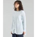 ショッピングストライプ ブラウス シャツ GREY LABEL ストライプバンドカラーシャツ レディース