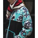 ショッピングアニマル ブルゾン アウター 2トーン アニマルプリント フリース ミリタリー ライナー メンズ