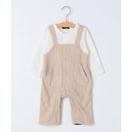 ベビー服 ロンパース SHIPS KIDS:70〜80cm / フェイク オーバーオール ロンパース