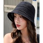 帽子 ハット 麦わらバケットハット レディース