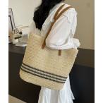 トートバッグ 「SETUP7」ストローバッグ KNF レディース