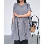 チュニック ●シフリー刺繍まぜまぜV字切り替えチュニック