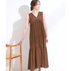 ワンピース 「S-LL」後ろ姿も抜かりなく 1枚でサマ見え ティアードワンピース