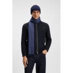 マフラー ギフトセット ニットマフラー＆ビーニー ウール/コットン メンズ