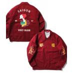 ブルゾン アウター 「25AW新色追加」HOUSTON ヒューストン COTTON VIETNAM JACKET 虎 MAP柄 刺繍 コットン ベトナ