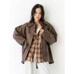 ショッピングブルゾン ブルゾン アウター ルーズシルエットフェイクレザーブルゾン レディース