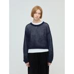  вязаный свитер mizuiro ind сетка вырез лодочкой тянуть over женский 