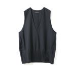 ショッピングベスト ベスト ジレ mizuiro ind プリーツヘムVネックベスト レディース
