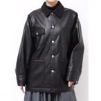 ショッピングレザージャケット レザージャケット ライダース 「OUNNOUN」フェイクレザーカバーオール レディース