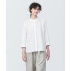 「無印良品」 7分袖ブラウス X-LARGE ホワイト レディース