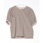 [PAGEBOY] окантовка рисунок короткий рукав футболка FREE бежевый женский 