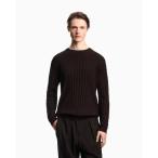 ショッピングアルマーニ セーター ニット 「エンポリオ アルマーニ」ASV セーター リヨセル混紡 エンボスパターンニット メンズ