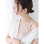 キャミソール ラメ混ワイドリブキャミソール
