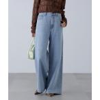  джинсы Denim Denim брюки [4 размер развитие XS-L]. тканый широкий Denim брюки [ низкий рост размер иметь ] женский 