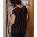 tシャツ フリンジスパンコールニットチュニック レディース